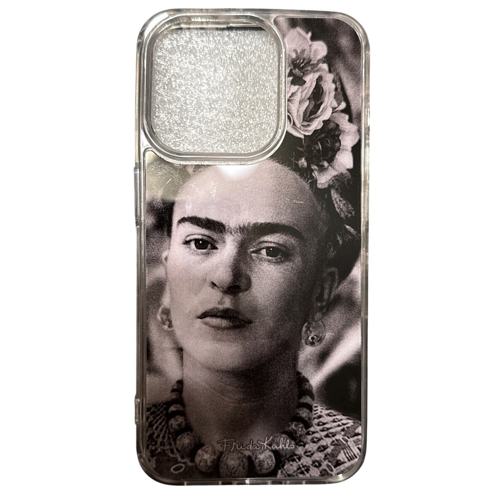 Frida Kahlo iPhone 15 Pro Silicone‎ iPhone Case Black and White Portrait Clear